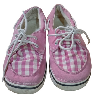 Crocs, Pink Checkered  Shoes